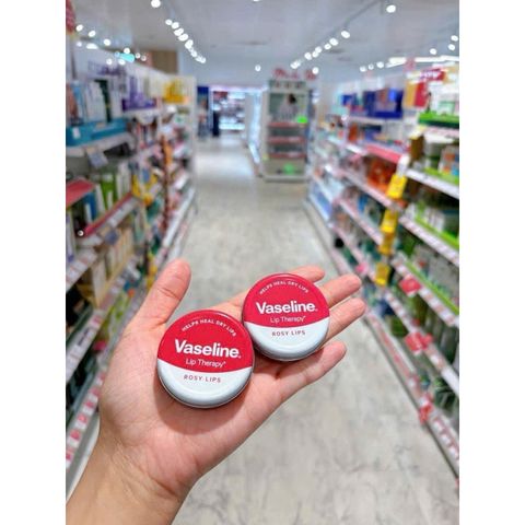 Son dưỡng ẩm môi Vaseline Rosy - Chiết xuất Hàn Quốc, ủ môi mềm mại, hương dâu ngọt, chính hãng 3g