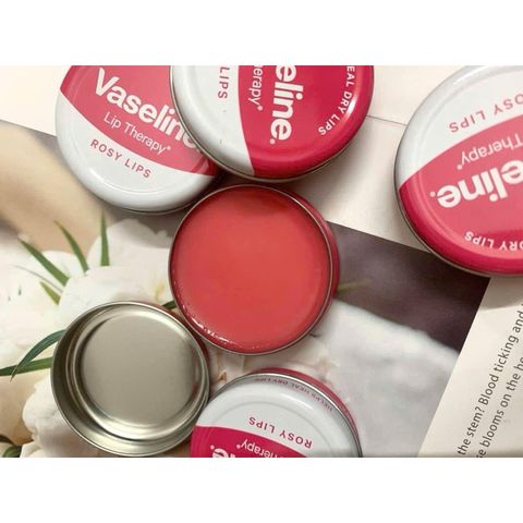 Son dưỡng ẩm môi Vaseline Rosy - Chiết xuất Hàn Quốc, ủ môi mềm mại, hương dâu ngọt, chính hãng 3g