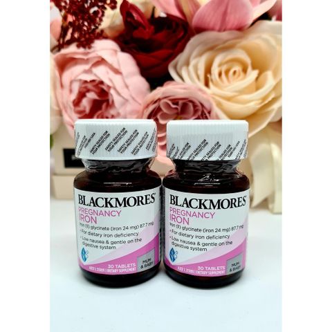 Viên Sắt Bầu Blackmores Pregnancy Iron 30 Viên - Hỗ Trợ Sức Khỏe Cho Phụ Nữ Mang Thai, Giúp Phát Triển Thai Nhi Toàn Diện