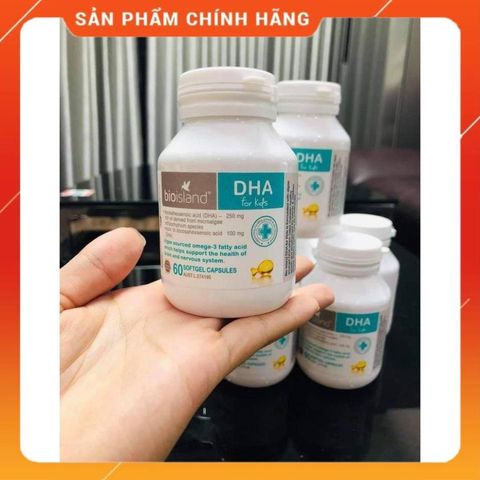 Viên uống DHA Bioisland cho trẻ em 60 viên - Bổ sung DHA tự nhiên tốt cho mắt và não, xuất xứ Úc