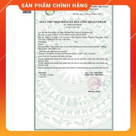 Blackmores Glucosamine Sulfate 1500 One A Day - Viên uống bổ xương khớp, giảm đau và sưng hiệu quả, mẫu mới 2020