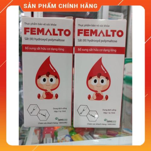 Vitamin Sắt Femalto 15ml - Dạng Nhỏ Giọt Bổ Sung Sắt Hữu Cơ Cho Trẻ Em Và Phụ Nữ Mang Thai, Hỗ Trợ Cải Thiện Thiếu Máu