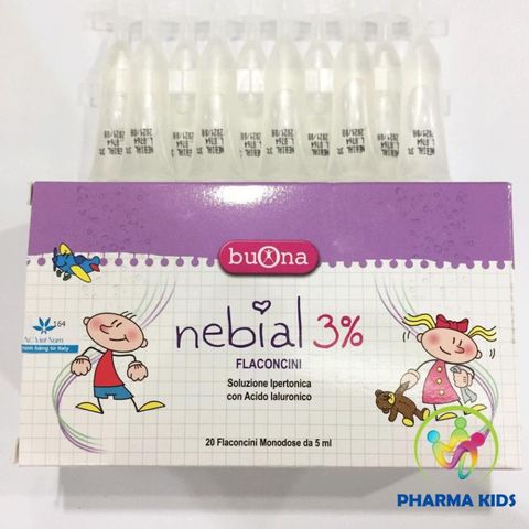 Muối Nebial 3% - Giúp Giữ Ẩm và Làm Sạch Mũi Hàng Ngày Cho Trẻ Sơ Sinh và Người Lớn - Sản Phẩm Chính Hãng