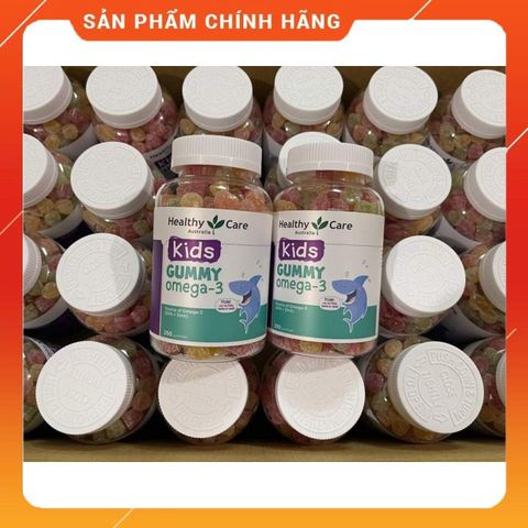 Kẹo Gummy Omega 3 Healthy Care Úc - 250 Viên Bổ Sung Omega 3 Giúp Bé Phát Triển Trí Tuệ và Kháng Sinh Tốt Hơn