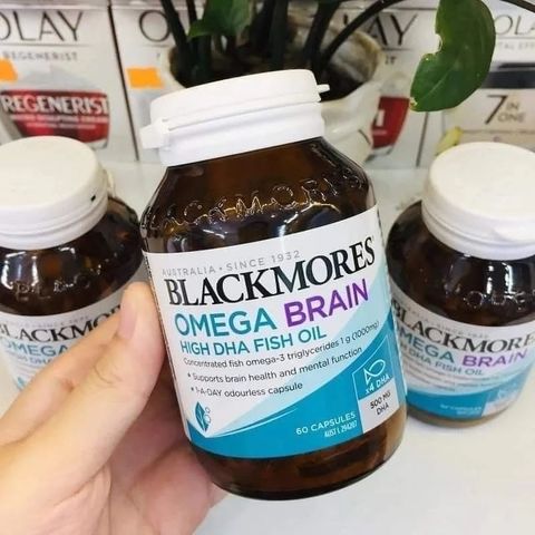 Dầu Cá Blackmores Omega Brain High DHA - Viên Uống Bổ Não 60 Viên, Tăng Cường Trí Nhớ và Phát Triển Não Bộ