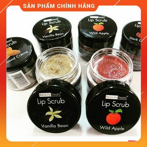 Tẩy Tế Bào Chết Môi Beauty Treats Lip Scrub - Hương Vani, Cherry, Táo, Hạnh Nhân - Dưỡng Ẩm và Làm Mềm Môi - Mỹ Phẩm Cao Cấp