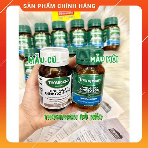 Thompson Ginkgo 6000 - Viên Uống Bổ Não, Tăng Cường Trí Nhớ và Tuần Hoàn Não, Hỗ Trợ Tâm Trí Sắc Bén