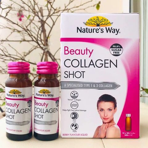 Beauty Collagen Shot Dạng Nước, collagen uống Hộp 10 Chai x 50ml Úc