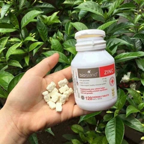 Viên bổ sung kẽm Bioisland cho bé - Hỗ trợ miễn dịch và tăng trưởng, 120 viên chính hãng Úc