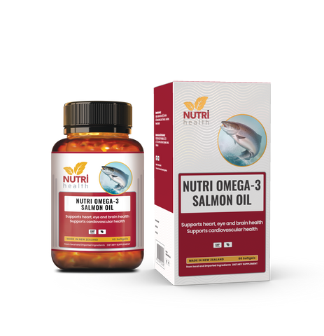 Viên Dầu Cá Hồi Omega 3 New Zealand - Nutri Omega-3 Salmon Oil 60 Viên