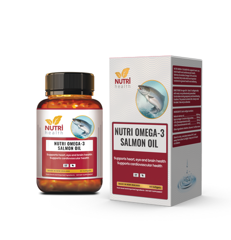 Viên Dầu Cá Hồi Omega 3 New Zealand - Nutri Omega-3 Salmon Oil 60 Viên