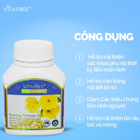 Tinh Dầu Hoa Anh Thảo Vitatree - Dưỡng Da, Cải Thiện Sức Khỏe Từ Thiên Nhiên, Giảm Triệu Chứng PMS - Sản Phẩm Úc Chất Lượng Cao