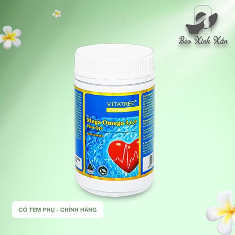 Viên uống Vitatree Mega Omega 3,6,9 Plus Q10 - Có tem phụ