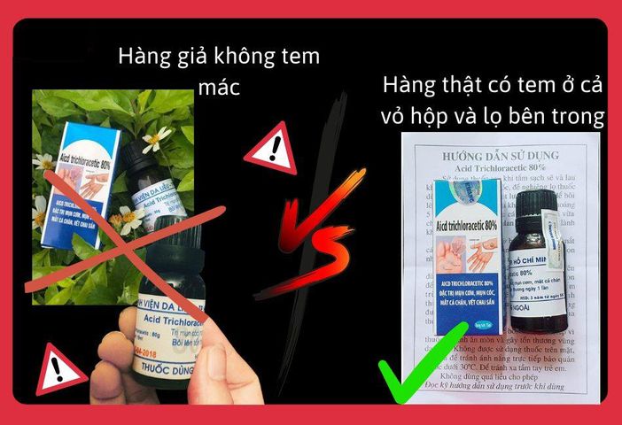 Dung dịch giảm mụn cóc Acid Trichloracetic 80%
