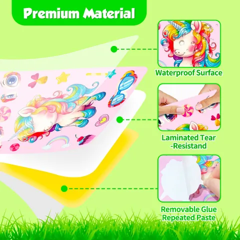 [BỘ 6 TỜ] Sticker Pony Cầu Vồng – Sáng Tạo Cá Tính Cho Bé
