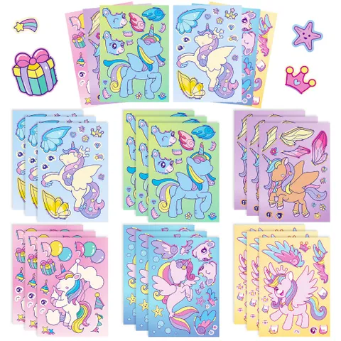 [BỘ 6 TỜ] Sticker Pony Cầu Vồngh - Chống Thấm Nước DIY