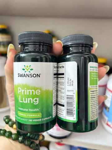 Viên uống bổ phổi, giải độc phổi, giảm ho Prime Lung Swanson 60 viên