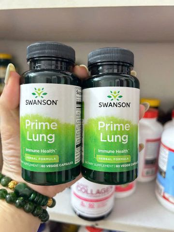 Viên uống bổ phổi, giải độc phổi, giảm ho Prime Lung Swanson 60 viên