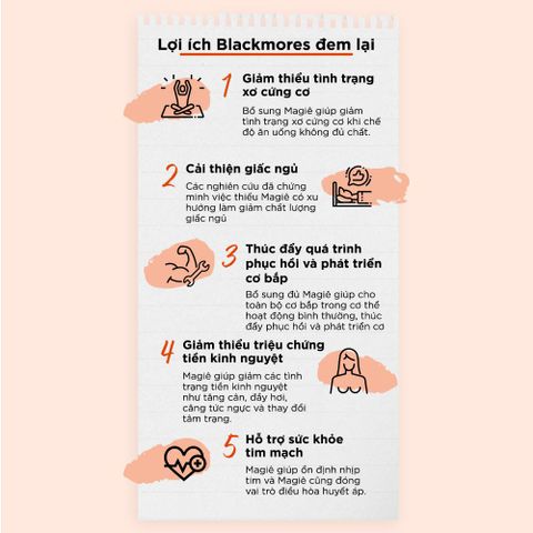 Viên uống Blackmores Bio Magnesium 100 viên - Hỗ trợ cơ bắp, sức khỏe tim và hệ thần kinh - Sản phẩm nhập khẩu chính ngạch từ Úc