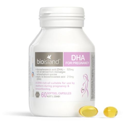 Bio Island DHA cho Thai Kỳ 60 Viên - Thực Phẩm Chức Năng Hỗ Trợ Phát Triển Trí Não và Thị Giác Thai Nhi - Nhập Khẩu Úc