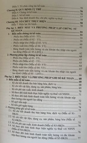 Chế Độ Kế Toán Hộ Kinh Và Doanh Nghiệp Nhỏ Và Vừa