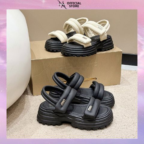 Dép Sandal Quai Ngang Đính Đá Cao 6cm - Phong Cách Năng Động và Thời Trang cho Nữ - Hút Mắt và Đẳng Cấp