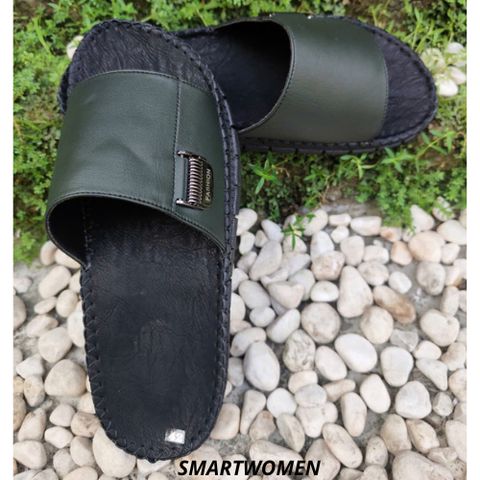 Dép Da Quai Ngang Cao Cấp Doctor Fashion - Đế Đúc Khâu Chỉ Chống Nước, Thoải Mái Khi Đi Chơi, Nhiều Màu Sắc Thời Trang