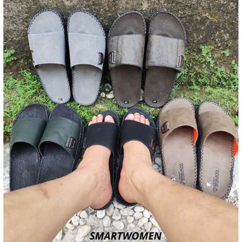 Dép Da Quai Ngang Cao Cấp Doctor Fashion - Đế Đúc Khâu Chỉ Chống Nước, Thoải Mái Khi Đi Chơi, Nhiều Màu Sắc Thời Trang