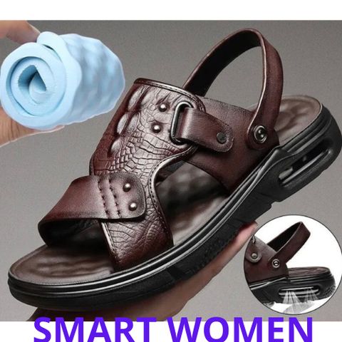 Dép Sandal Da Nam Đế Cao Su Chống Trơn Trượt - Dép Đi Biển Thoải Mái Đa Năng Cho Mọi Hoạt Động Ngoài Trời