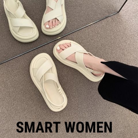 Dép Sandal Nữ Đế Bánh Mỳ 5 cm Quai Chéo Thun Bền Đẹp - Giày Mát Mẻ Dành Cho Mùa Hè, Phù Hợp Với Mọi Hoạt Động