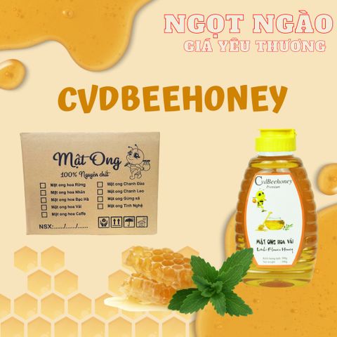 Mật Ong Nguyên Chất CvdBeehoney 500g - Tăng Đề Kháng, Hỗ Trợ Sức Khỏe và Làm Đẹp Da, Đặc Tính Kháng Khuẩn, Giải Độc Gan