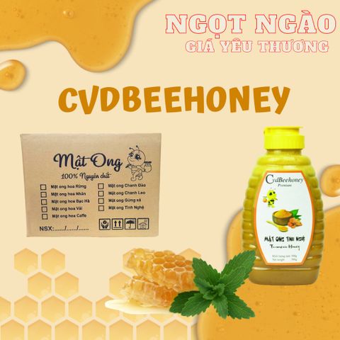 Mật Ong Nguyên Chất CvdBeehoney 500g - Tăng Đề Kháng, Hỗ Trợ Sức Khỏe và Làm Đẹp Da, Đặc Tính Kháng Khuẩn, Giải Độc Gan