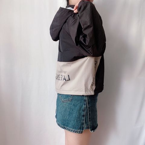 Áo Khoác Gió Nữ Croptop 2 Lớp Local Brand Lamo Home A017 - Thiết Kế Ngắn, Lưới Thoáng Mát, Phù Hợp Đi Chơi và Đi Làm