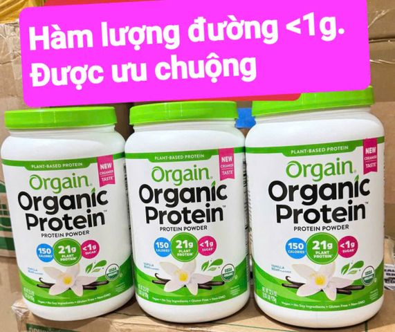 Bột Protein Hữu Cơ Orgain Organic 920g Vani - Đạm Thực Vật Bổ Sung Dinh Dưỡng Cho Kiến Tạo Cơ Bắp, Sức Khỏe Toàn Diện