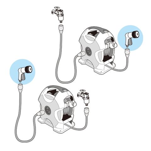 Bộ cuộn ống tưới cây tự động 15m Takagi R715FJC2 - Thiết bị tưới vườn tiện lợi, 4 chế độ phun nước, chất lượng Nhật Bản
