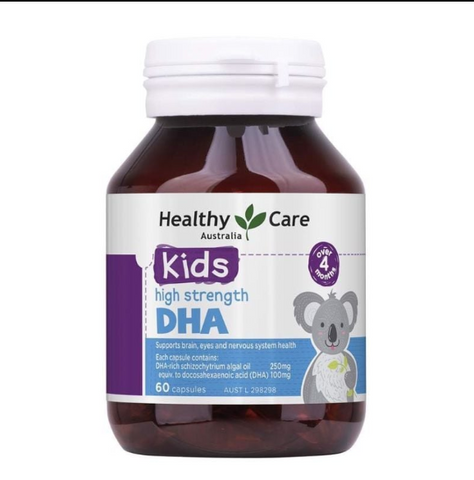 Viên Uống Bổ Sung DHA Cho Bé Healthy Care - Bổ Não, Tăng Cường Trí Nhớ, Hỗ Trợ Phát Triển Trí Tuệ, Hộp 60 Viên, Xuất Xứ Úc