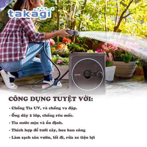 Bộ vòi tưới cây 15m NANO NEXT Takagi RM1215BR - Tiện ích tưới cây với 4 chế độ điều chỉnh, bền bỉ, dễ sử dụng cho khu vườn xanh mát
