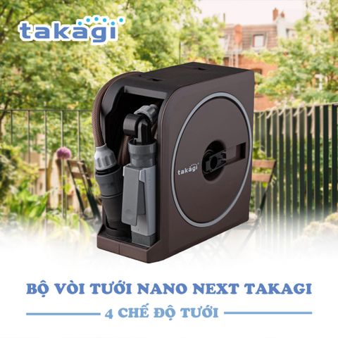 Bộ vòi tưới cây 15m NANO NEXT Takagi RM1215BR - Tiện ích tưới cây với 4 chế độ điều chỉnh, bền bỉ, dễ sử dụng cho khu vườn xanh mát