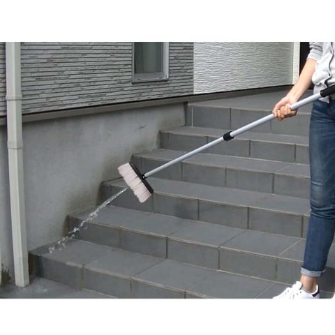 Chổi Rửa Xe Ô Tô Điều Chỉnh Chiều Dài 78-124 cm Takagi G271 - Tiện Lợi, Dễ Sử Dụng, Đầu Xoay 360 Độ