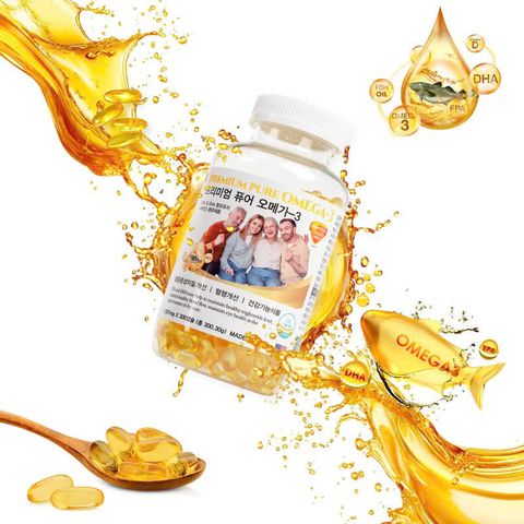 Viên Uống Dầu Cá Omega-3 Premium Pure 300 Viên - Tăng Cường Sức Khỏe Tim, Mắt, Não, Chất Lượng Mỹ