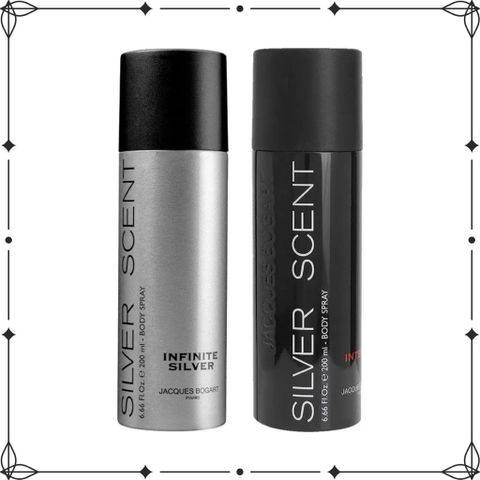 Xịt Khử Mùi Nam Jacques Bogart Silver Scent Intense 200ml - Hương Nước Hoa Sang Trọng, Sảng Khoái và Lâu Dài