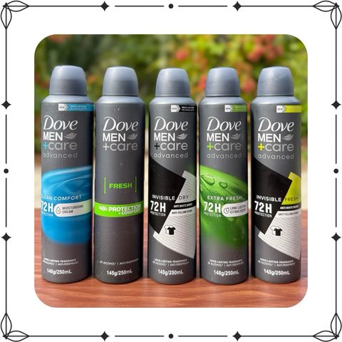 Xịt Khử Mùi Dove Men + Care Advanced 250ml – Sản Phẩm Chăm Sóc Cơ Thể Cho Nam Giới, Bảo Vệ 24h, Hương Thơm Tươi Mát