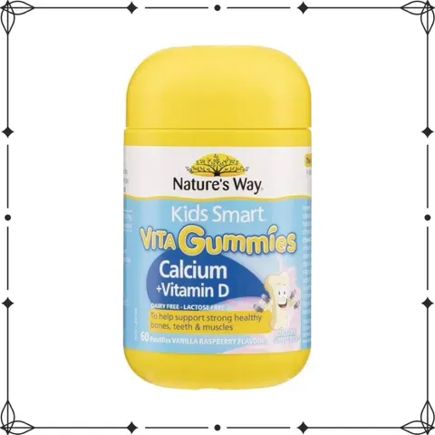 [Nhập khẩu] Kẹo canxi cho bé Nature's Way Kids Smart Vita Gummies Calcium + Vitamin D 60 viên - dii.