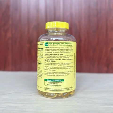 Dầu cá hương chanh Spring Valley Omega 3 2000mg 120 viên - dii.