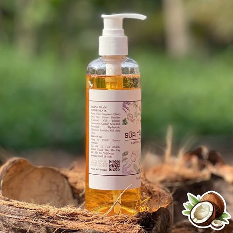 Sữa Tắm Dừa Coconut Shower Gel Escoco - Thảo Dược Tự Nhiên Dưỡng Ẩm Da Mềm Mịn, Hương Oải Hương Thoải Mái