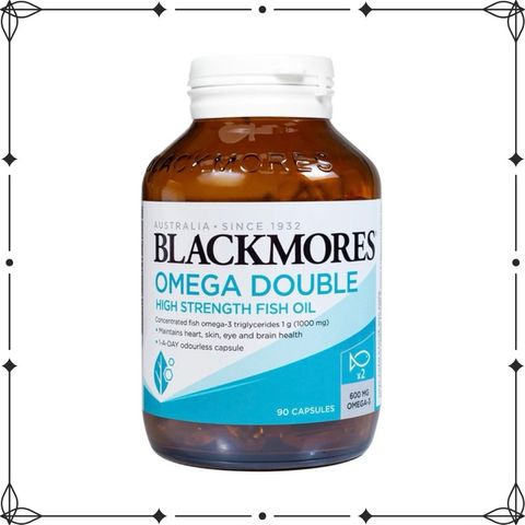 Dầu cá Blackmores Omega Double Hight Strength Fish Oil 90 viên - Thực phẩm chức năng hỗ trợ sức khỏe tim mạch và não bộ
