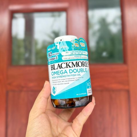 Dầu cá Blackmores Omega Double Hight Strength Fish Oil 90 viên - Thực phẩm chức năng hỗ trợ sức khỏe tim mạch và não bộ