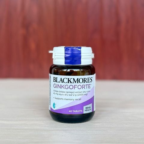Viên uống bổ não Blackmores Ginkgoforte 40 viên - Hỗ trợ tăng cường trí nhớ, cải thiện tuần hoàn não, nhập khẩu chính ngạch