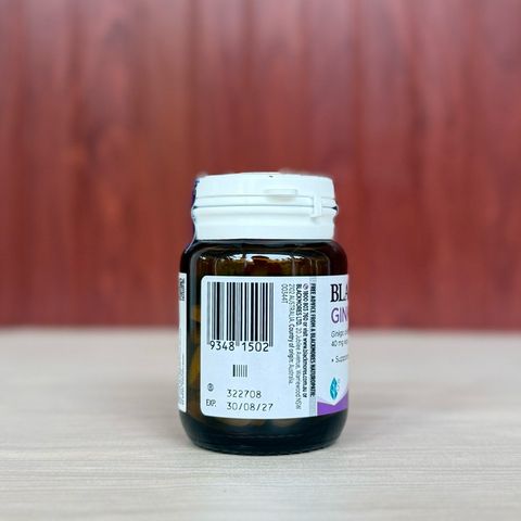 Viên uống bổ não Blackmores Ginkgoforte 40 viên - Hỗ trợ tăng cường trí nhớ, cải thiện tuần hoàn não, nhập khẩu chính ngạch