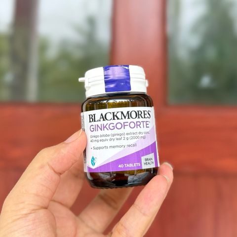Viên uống bổ não Blackmores Ginkgoforte 40 viên - Hỗ trợ tăng cường trí nhớ, cải thiện tuần hoàn não, nhập khẩu chính ngạch
